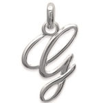 Pendentif en argent 925/000. Lettre G.