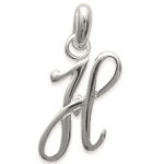 Pendentif en argent 925/000. Lettre H.