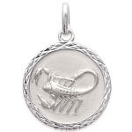 Pendentif argent 925/000 rhodié. Scorpion.