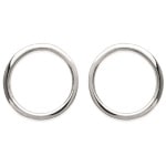 Boucles d'oreilles cercles en argent 925/000.