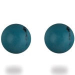 Boucles d'oreilles en argent 925/000 et turquoise.