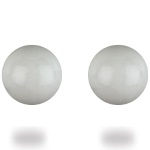 Boucles d'oreilles en argent 925/000 et agate blanche.