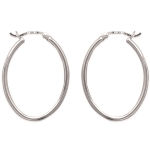 Boucles d'oreilles créoles en argent 925/000.