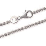 Chaîne maille corde ronde en argent 925/000.