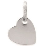 Pendentif coeur penché en argent 925/000.