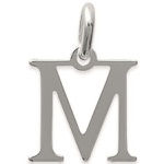 Pendentif en argent 925/000. Lettre M.