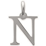 Pendentif en argent 925/000. Lettre N.