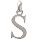 Pendentif en argent 925/000. Lettre S.