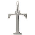 Pendentif en argent 925/000. Lettre T.