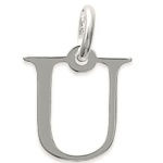 Pendentif en argent 925/000. Lettre U.