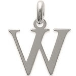 Pendentif en argent 925/000. Lettre W.