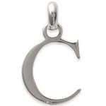 Pendentif en argent 925/000. Lettre C.