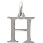 Pendentif en argent 925/000. Lettre H.