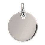 Pendentif rond en argent 925/000. Idéal pour les gravures.