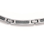 Collier en acier et câble.