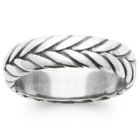 Bague au motif de tresse en argent 925/000.