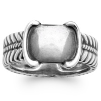 Bague pour homme en forme de ceinture en argent 925/000.