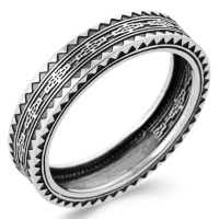 Bague pour homme avec motifs en argent 925/000.