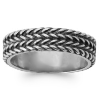 Bague pour homme en forme de chaîne en argent 925/000.