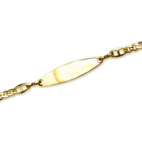 Gourmette pour enfant en plaqué or jaune 18 carats.