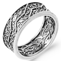 Bague avec motifs en argent 925/000.