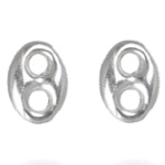 Boucles d'oreilles grain de café en argent 925/000.