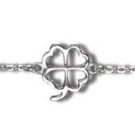 Bracelet trèfle en argent 925/000.