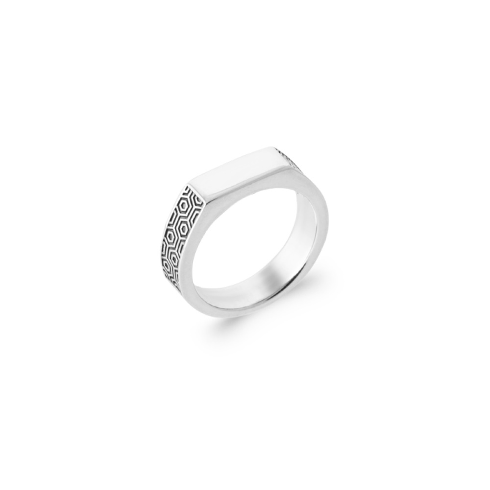 Bague argent homme personnalisé gravée 7 mm