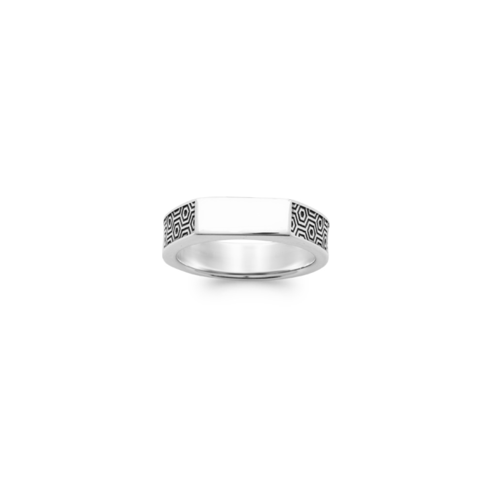 Bague argent homme personnalisé gravée 7 mm