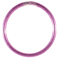 Bracelet bouddhiste jonc semi rigide en tube de plastique rempli de poudre de couleur violette.