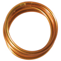 Lot de 3 bracelets bouddhistes jonc semi rigide en tube de plastique rempli de poudre de couleur doré.