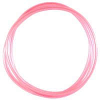 Lot de 3 bracelets bouddhistes jonc semi rigide en tube de plastique de couleur rose.