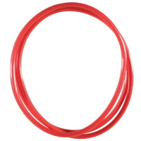 Lot de 3 bracelets bouddhistes jonc semi rigide en tube de plastique de couleur rouge.