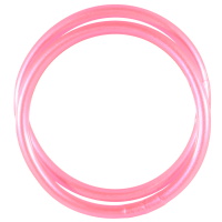 Lot de 2 bracelets bouddhistes jonc semi rigide en tube de plastique couleur rose fluo.
