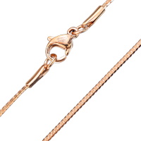 Collier chaîne en acier rosé.