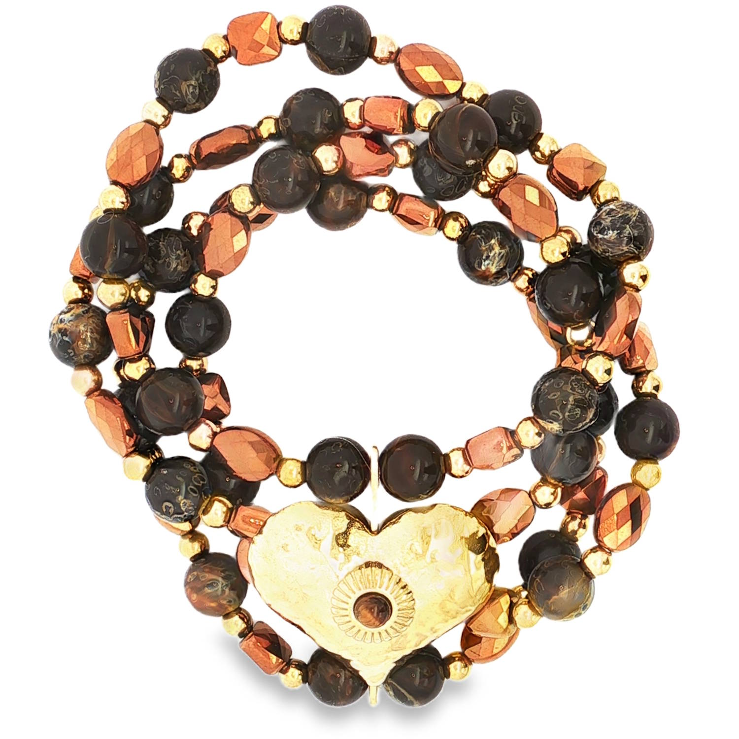 Ce bracelet à plusieurs rangs élastiques est orné de perles et d'un charm en forme de cœur en acier doré.<br/>Le bracelet est un accessoire de mode parfait pour ajouter une touche d'éclat à votre look de tous les jours.<br/>Il est confortable à porter et peut être associé à d'autres bijoux pour un look plus personnalisé. Coeur Elastique Multirangs Perle Adolescent Adulte Amour Femme Fille Indémodable Ce bracelet à plusieurs rangs élastiques est orné de perles et d'un charm en forme de cœur en acier doré.<br/>Le bracelet est un accessoire de mode parfait pour ajouter une touche d'éclat à votre look de tous les jours.<br/>Il est confortable à porter et peut être associé à d'autres bijoux pour un look plus personnalisé. Coeur Elastique Multirangs Perle Adolescent Adulte Amour Femme Fille Indémodable