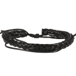 Bracelet multi rangs pour homme en cuir. 5 rangs.