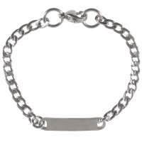 Bracelet gourmette pour enfants en acier argenté.