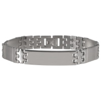 Bracelet gourmette pour homme en acier argenté.