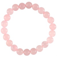 Bracelet boules élastique de perles en véritable pierre de quartz rose. Le quartz dissipe la peur, calme et apaise. Il apporte de l'espoir et aide à se retrouver en tant qu'individu, à s'intégrer dans la société. Il est excellent pour le mental et pour l'état physique.