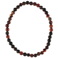 Bracelet fantaisie élastique composé de perles en véritable pierre d'agate.