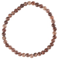 Bracelet fantaisie élastique composé de perles en véritable pierre de jaspe.