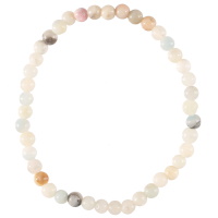 Bracelet fantaisie élastique composé de perles en véritable pierre d'amazonite.
