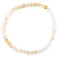 Bracelet fantaisie élastique composé de perles en véritable pierre de jade jaune.