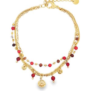 Sublime bracelet chaîne en acier doré, une pièce d'élégance discrète. Ce bijou raffiné se distingue par son allure délicate et ses finitions soignées, idéal pour sublimer votre poignet au quotidien. Sa polyvalence en fait l'accessoire parfait pour compléter toutes vos tenues, des plus décontractées aux plus sophistiquées. Fermoir mousqueton avec 3 cm de rallonge.