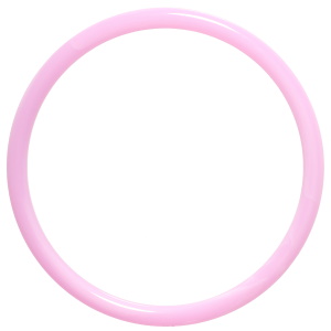 Bracelet jonc fermé rigide en plastique de couleur violet.