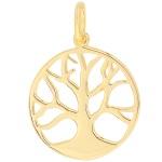 Pendentif Arbre de vie en plaqué or.