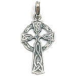 Pendentif Croix Celte en argent 925/000 rhodié.