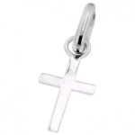 Pendentif croix en argent 925/000 rhodié.