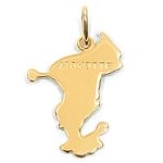 Pendentif de l'île de Mayotte en plaqué or.